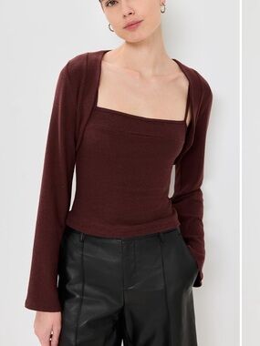 Reformation Chloe Knit Shrug Set